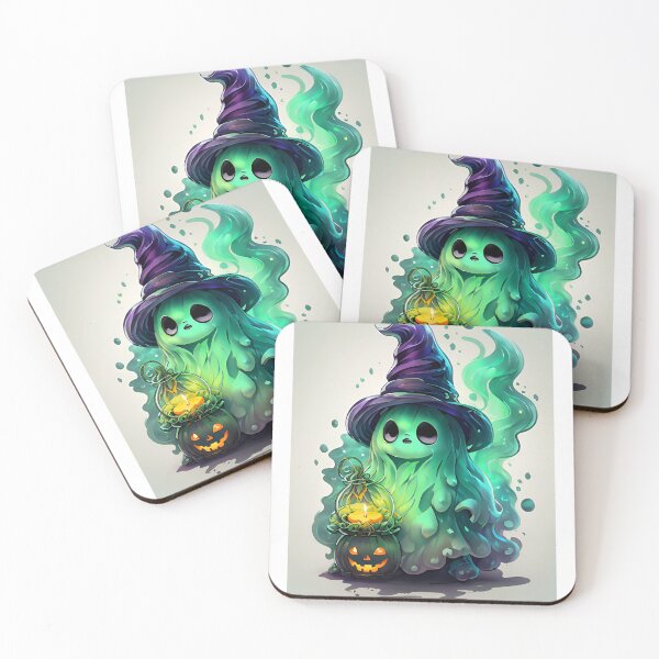 Item preview, cute witch ghost designed and sold by GeekMundi.