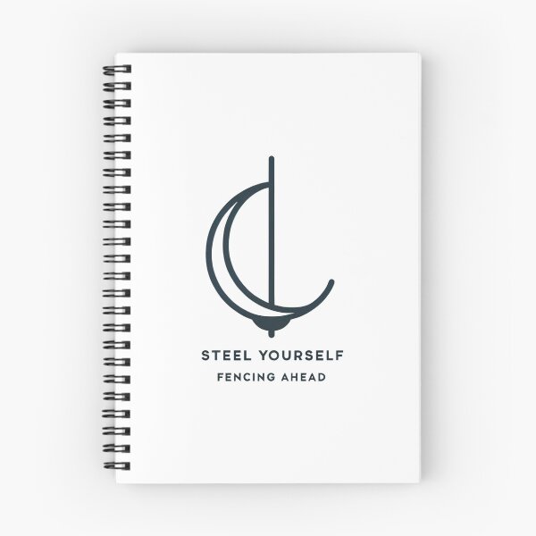 Item preview,  “steel yourself, fencing ahead”, simple fencing slogan designed and sold by VoilaPrint.