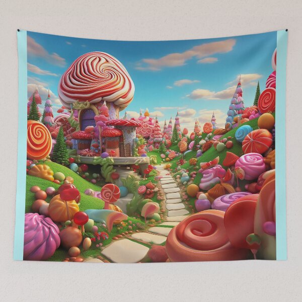 Item preview, Colorful surreal land designed and sold by Aganona.