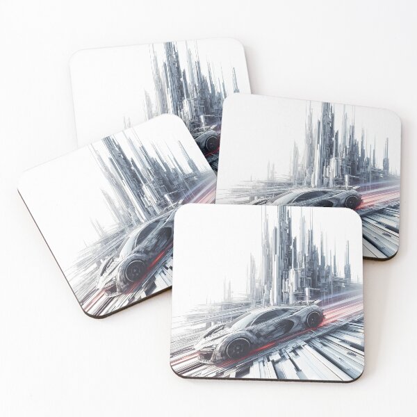 Item preview, Sports car and cityscape designed and sold by Vibranta Studio.