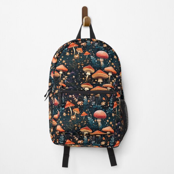 Item preview, ToadStools In The Night Lights Floral Print designed and sold by FoxTreeDesign.