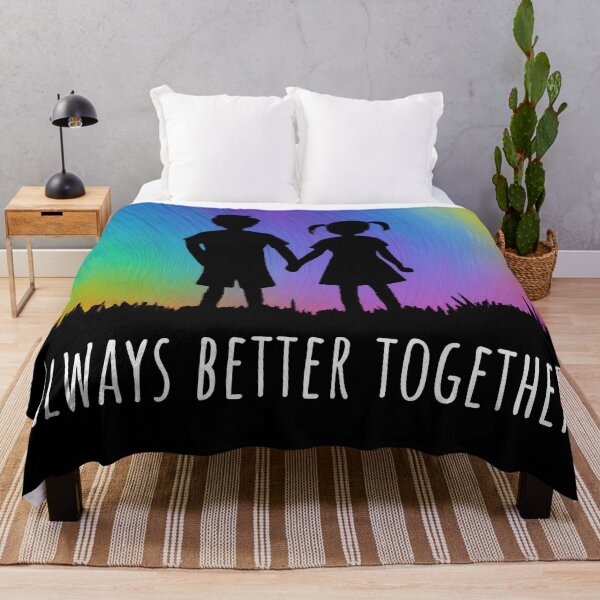 Item preview, Always better together , Boy and girl silhouettes holding hands designed and sold by ratchawoot.