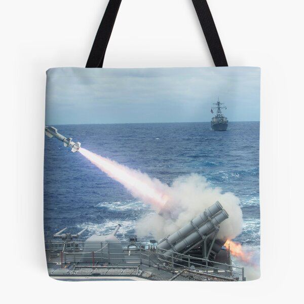 Item preview, STK109617M-A Harpoon missile is launched from USS Shiloh. designed and sold by StocktrekImages.