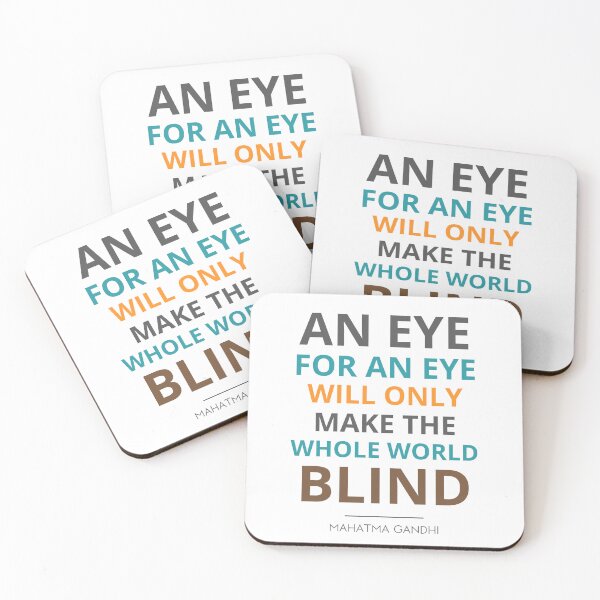 Item preview, “An eye for an eye will only make the whole world blind.”  Mahatma Gandhi designed and sold by Sketch-Shack.