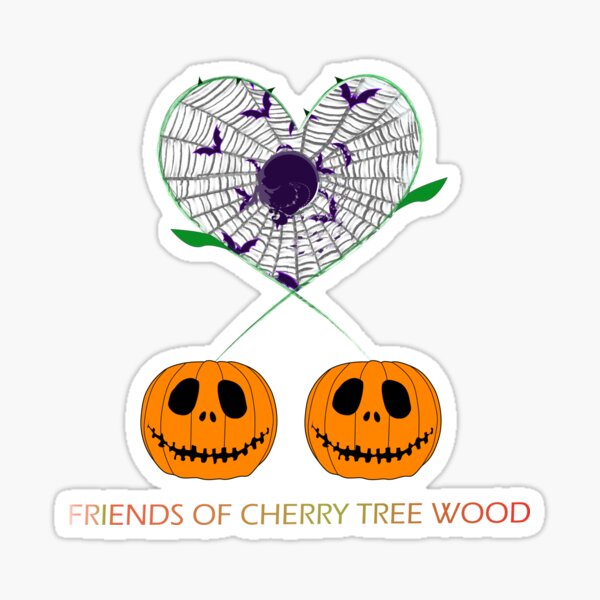Cherry Pumpkins caught in the web Sticker