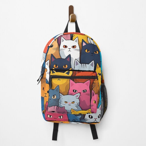 Item preview, Vibrant Multicolored Cat Gathering designed and sold by websajtovinis.