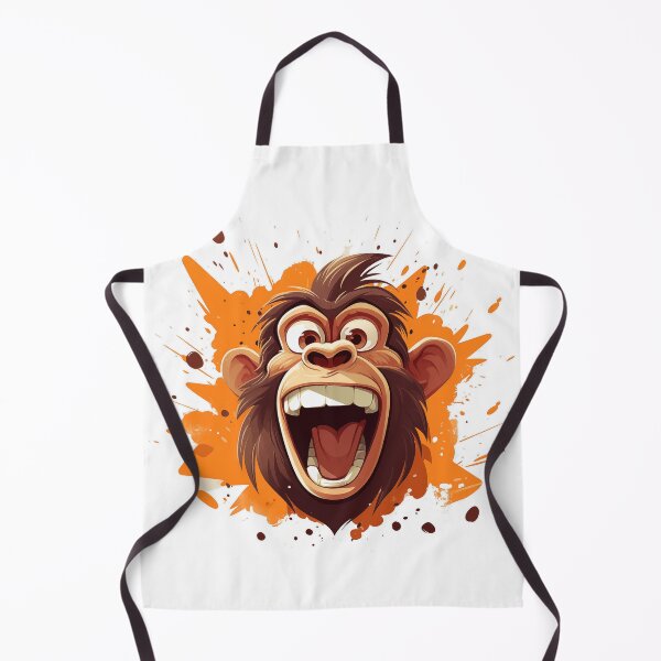 Item preview, crazy cartoon screaming monkey designed and sold by MK3DESIGN.