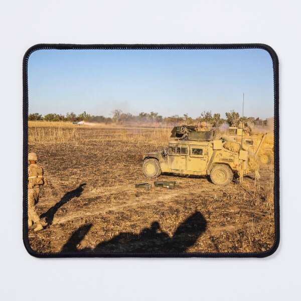 Item preview, STK109609M-U.S. Marines fire TOW anti-tank missiles and 50 caliber machine gun rounds. designed and sold by StocktrekImages.