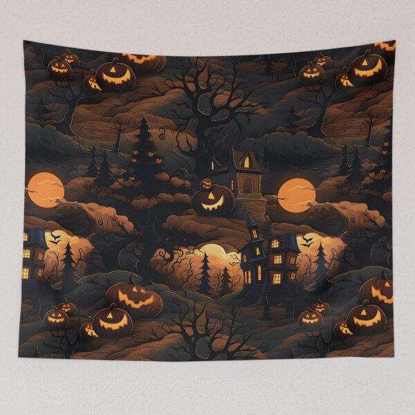 Item preview, Halloween night seamless 1 designed and sold by Witchanun Komutthong.