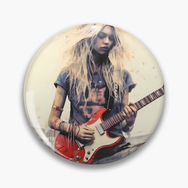 Item preview, Female Grunge Rocker Playing Guitar designed and sold by dcrc.