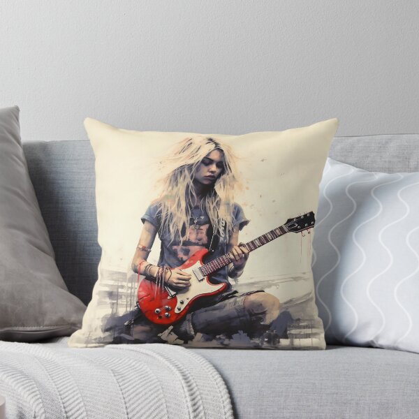 Item preview, Female Grunge Rocker Playing Guitar designed and sold by dcrc.