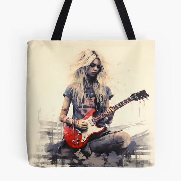 Item preview, Female Grunge Rocker Playing Guitar designed and sold by dcrc.