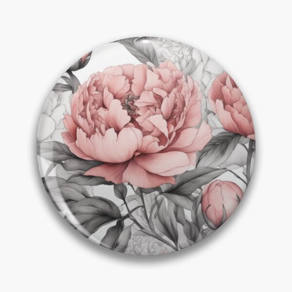 Item preview, Peony Garden, pastel pink, gray, calm, minimalism. designed and sold by My-fake-places.