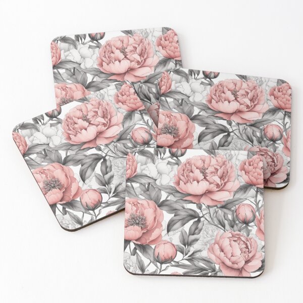 Item preview, Peony Garden, pastel pink, gray, calm, minimalism. designed and sold by My-fake-places.
