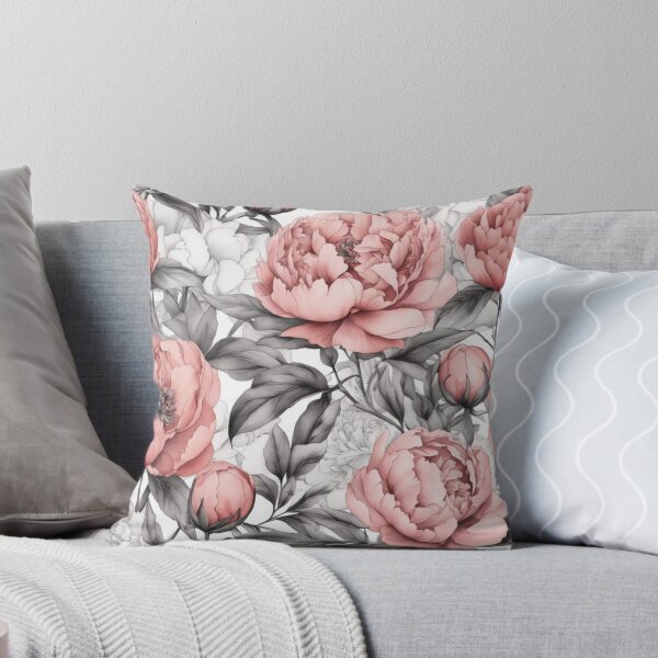 Item preview, Peony Garden, pastel pink, gray, calm, minimalism. designed and sold by My-fake-places.