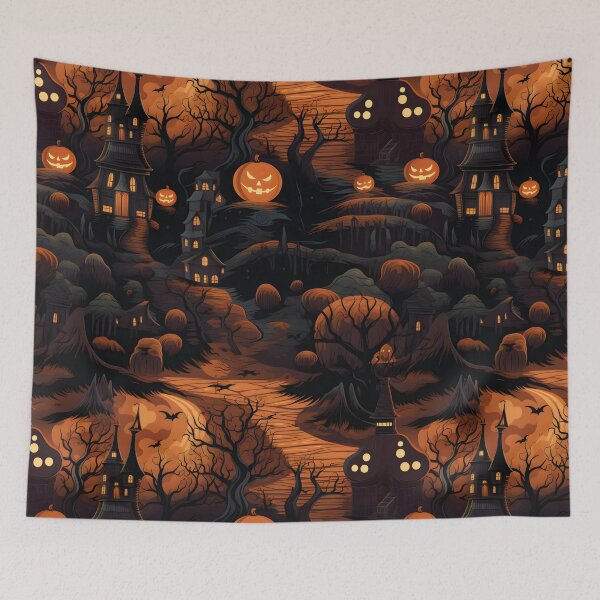 Item preview, Halloween night seamless 3 designed and sold by Witchanun Komutthong.