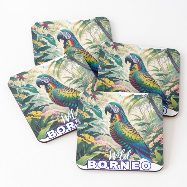 Item preview, Borneo Rainforest Wild Jungle Parrot  designed and sold by Paleo5135.