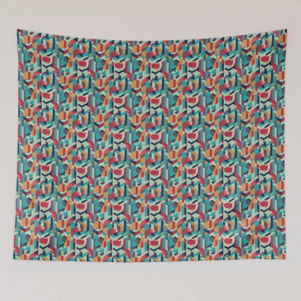 Item preview, Symmetrical and abstract geometric pattern with clean lines designed and sold by SeamlessBlend.