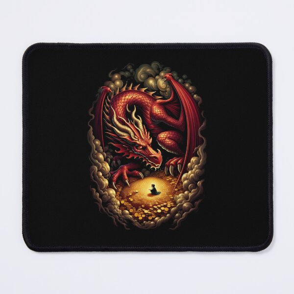 Item preview, Red Dragon and the Curious Adventurer - Fantasy designed and sold by Fenay Designs.