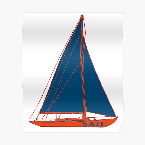 Sloop Sailing Sailboat Poster
