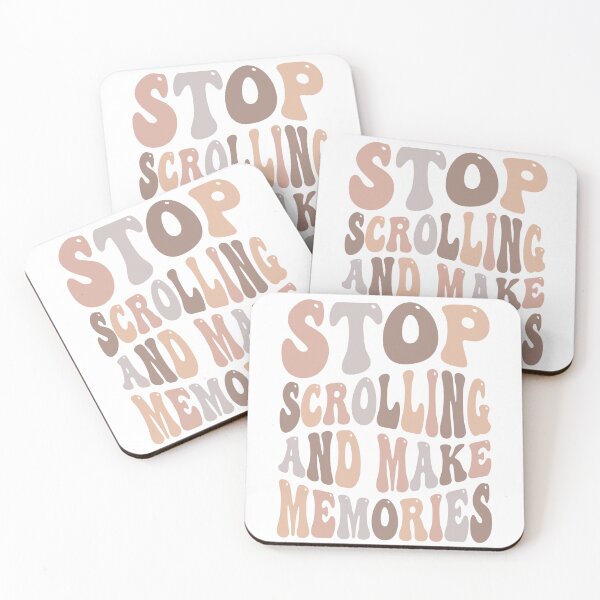 Item preview, Stop Scrolling and Make Memories Retro Hippie designed and sold by illidesign.