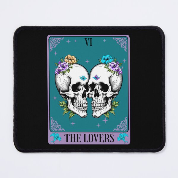 Item preview, The Lovers Tarot card Skulls designed and sold by All Year Round.
