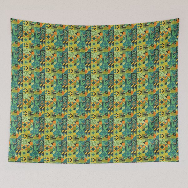 Item preview, Symmetrical and abstract geometric pattern with clean lines designed and sold by SeamlessBlend.