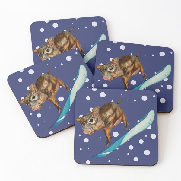 Item preview, Piglet Loves Snowboarding designed and sold by MariaSibireva.