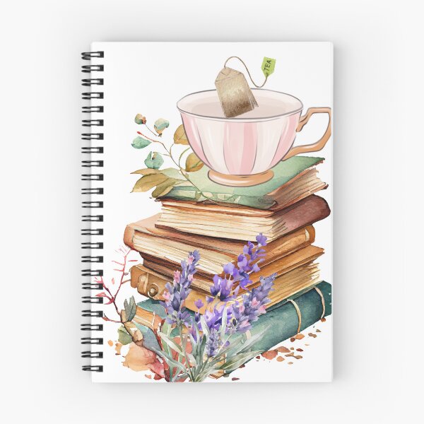 Item preview, Book and Lavender with Cup of Tea designed and sold by WORLD-SOFIA.