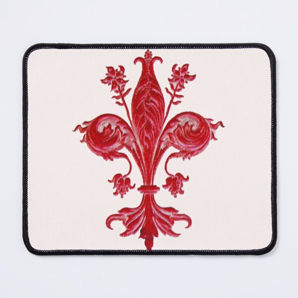 Item preview, ANTIQUE RED FLEUR DE LIS Heraldic Floral designed and sold by BulganLumini.