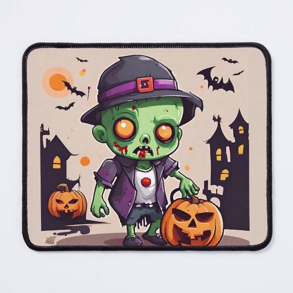 Item preview, Adorably Macabre: Cute Zombie at the Halloween Party designed and sold by PatternXS.
