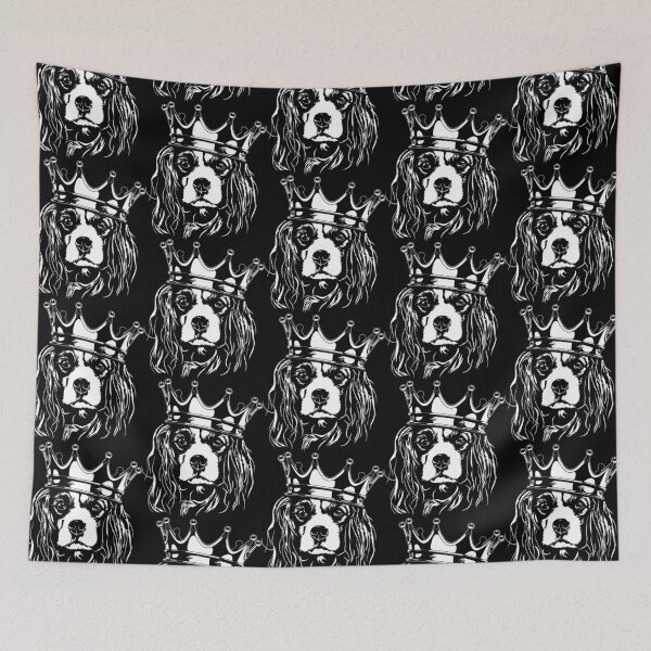 Item preview, Cavalier King Charles Spaniel with crown portrait designed and sold by dogarts.