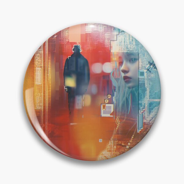 Item preview, Digital Cyberpunk Portrait Uploading Your Dream designed and sold by Kacixart.