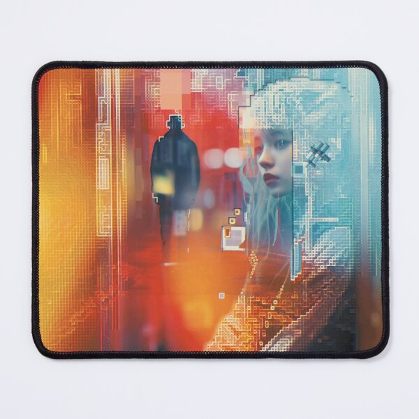 Item preview, Digital Cyberpunk Portrait Uploading Your Dream designed and sold by Kacixart.