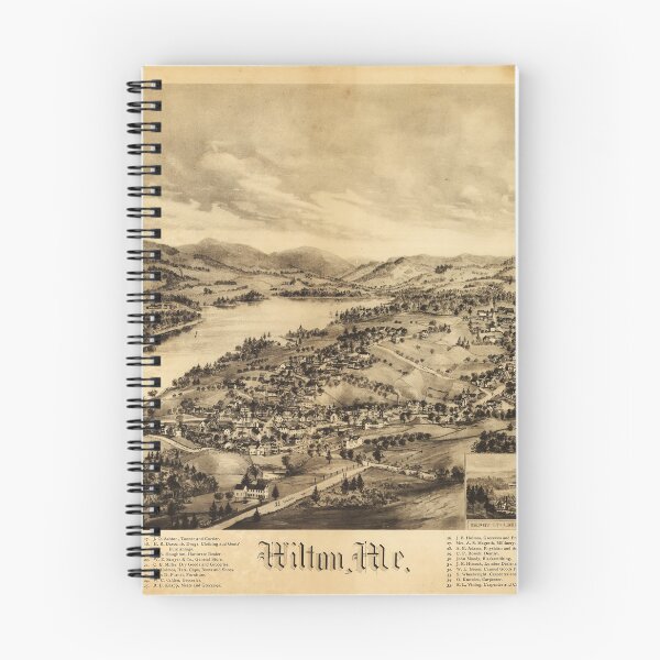 Item preview, Aerial View of Wilton, Maine (1895) designed and sold by allhistory.
