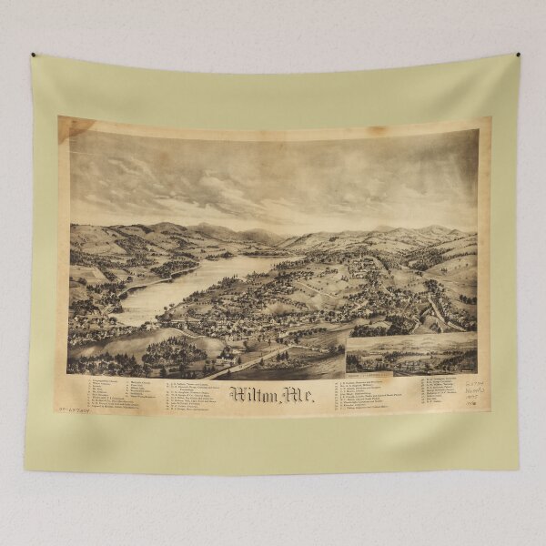 Item preview, Aerial View of Wilton, Maine (1895) designed and sold by allhistory.