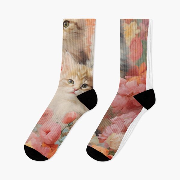 Item preview, Cute fat fluffy kittens in flowers designed and sold by Kirollos9.