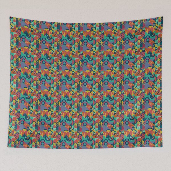 Item preview, Symmetrical and abstract geometric pattern with clean lines designed and sold by SeamlessBlend.