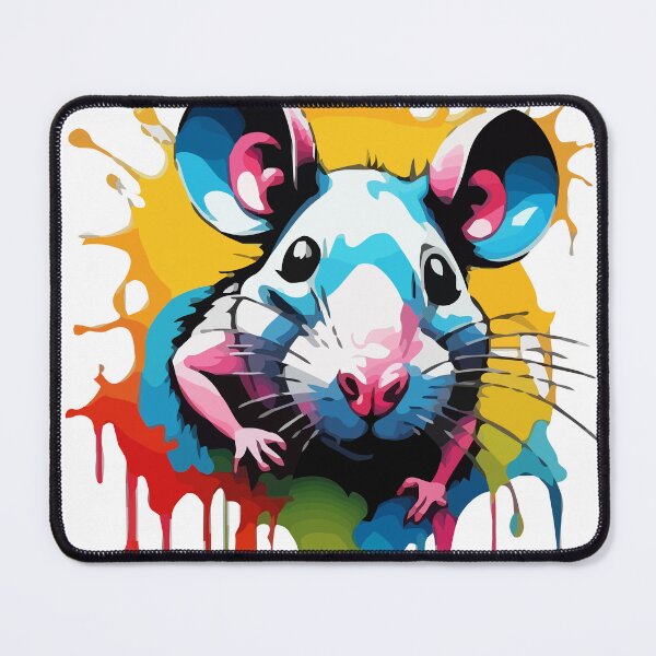 Item preview, A Vibrant Rat: Colorful Paint-Dripping Digital Art Masterpiece designed and sold by javaoverride.
