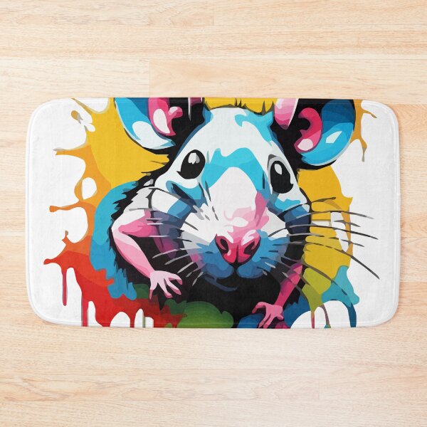 Item preview, A Vibrant Rat: Colorful Paint-Dripping Digital Art Masterpiece designed and sold by javaoverride.