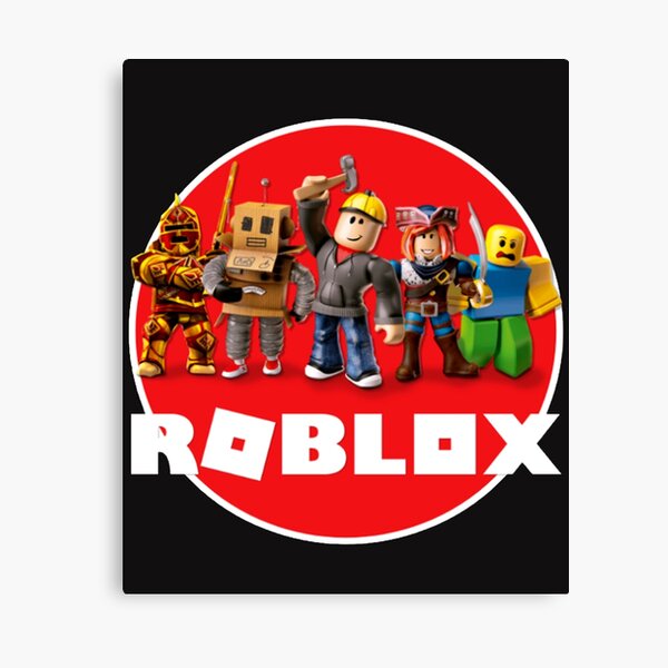 ROBLOX Logo Man_s Short Sleeve Funny Gift for Friends Tee TOP Friends  Canvas Print for Sale by CarolynSander