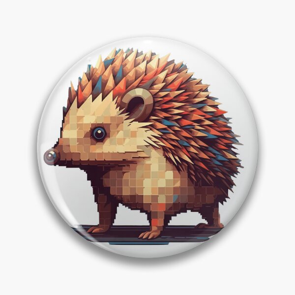 Artikelvorschau, Erdiger Pixel-Art-Igel entworfen und verkauft von Ideationing.