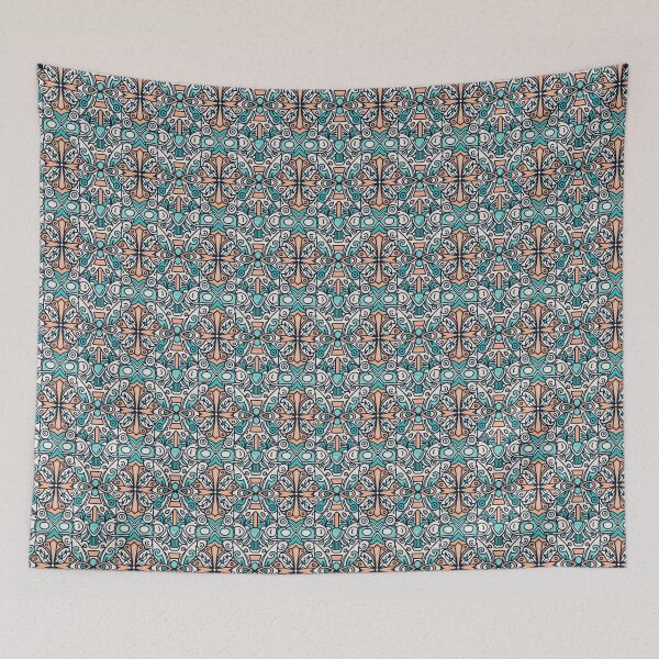 Item preview, Symmetrical and abstract geometric pattern with clean lines designed and sold by SeamlessBlend.