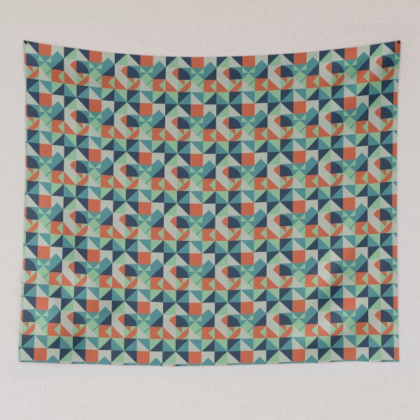Item preview, Symmetrical and abstract geometric pattern with clean lines designed and sold by SeamlessBlend.