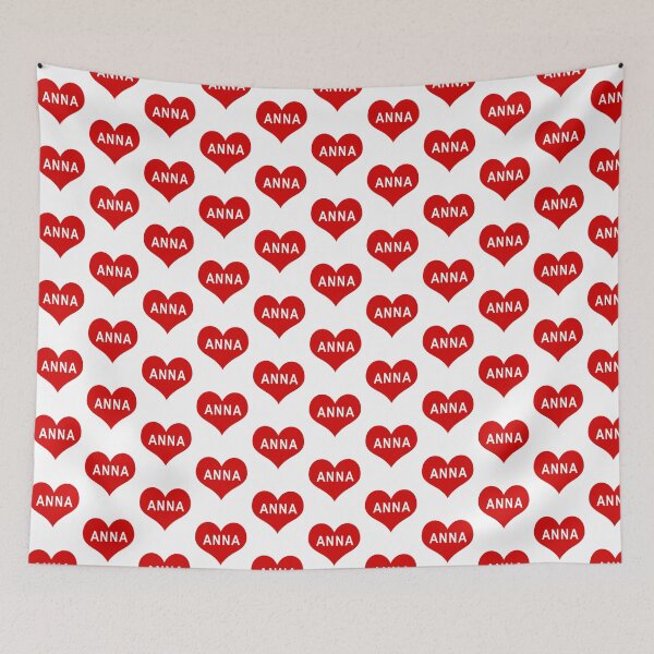 Item preview, ANNA NAME Red Love Heart designed and sold by usernamenaijan.