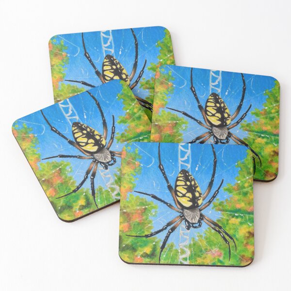 Item preview, Yellow Garden Spider Web in a Garden designed and sold by Nick Garnhart.