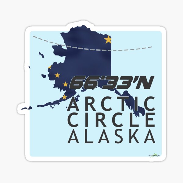 Item preview, Alaska Arctic Circle USA Sticker T-Shirt 01 designed and sold by OuterShellUK.