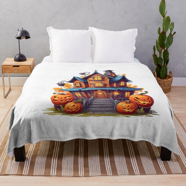 Item preview, Haunted House with Pumpkin Halloween Cute Cartoon (Image 16/19) designed and sold by DigitalArtify.