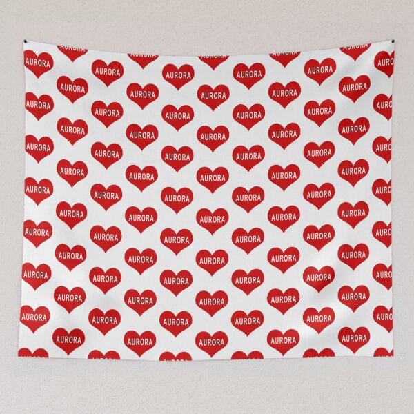 Item preview, AURORA NAME Red Love Heart designed and sold by usernamenaijan.