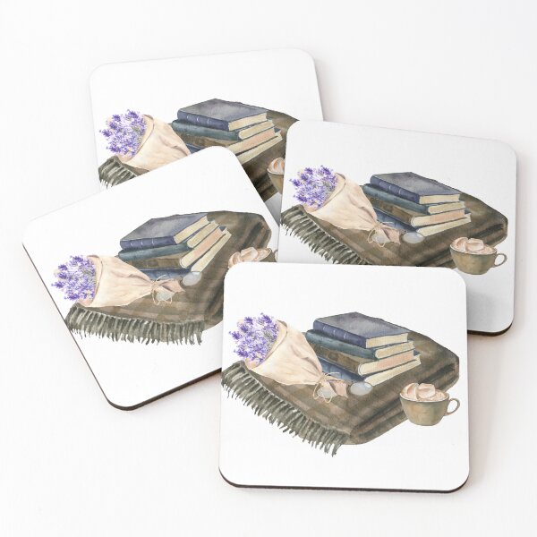 Item preview, Cup Of Coffee or Tea Lavender Books  designed and sold by WORLD-SOFIA.